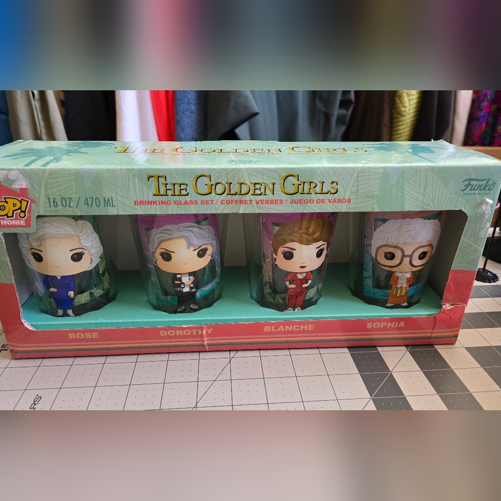 The Golden Girls Drinking Glass Set NWOT